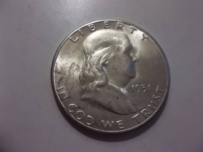1951 S Franklin Half Dollar Very High Grade MS
