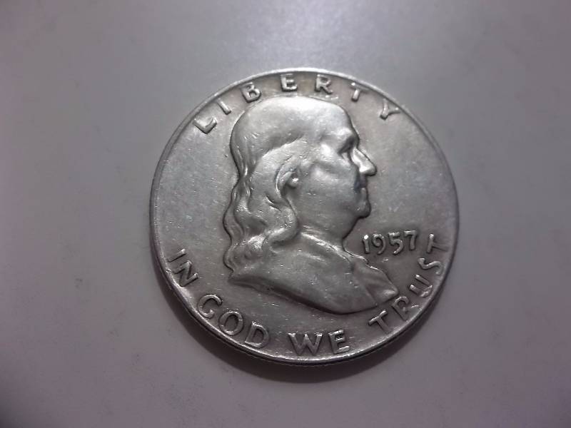 1957 D  Franklin Half Dollar Very High Grade