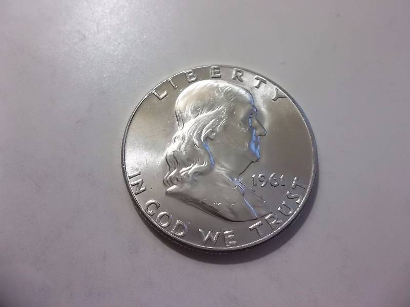 1961  Franklin Half Dollar High Grade MS