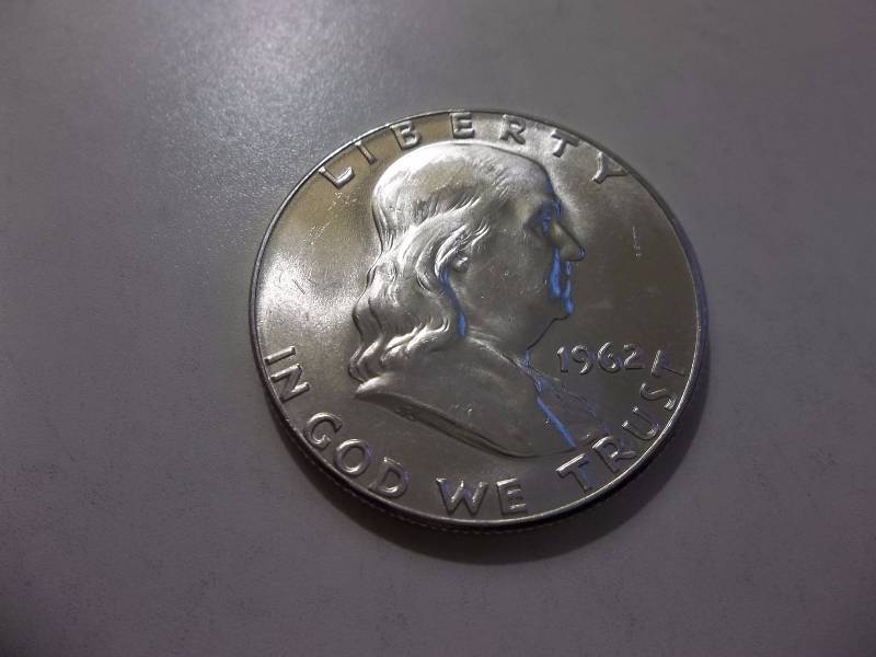 1962  Franklin Half Dollar Very High Grade MS Full Bell