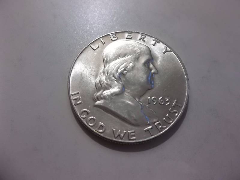 1963 D Franklin Half Dollar Very High Grade MS Full Bell