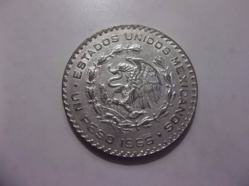 1966 Mexican Silver Peso .5104 Oz