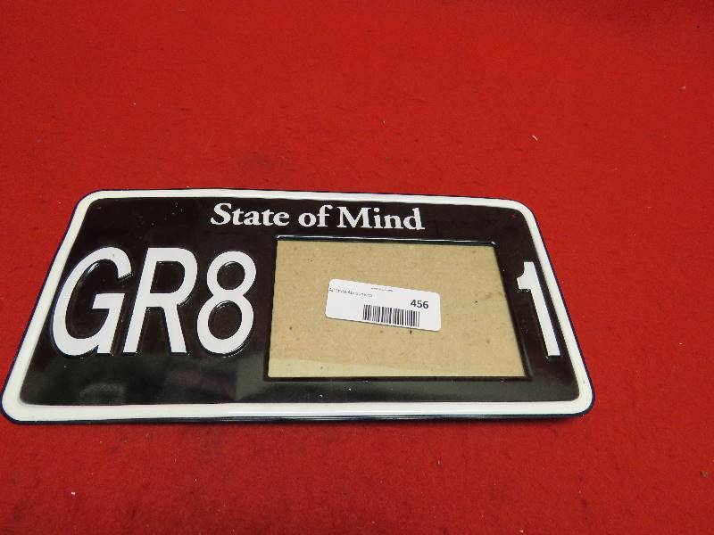 lot 456 image: License Plate Picture Frame