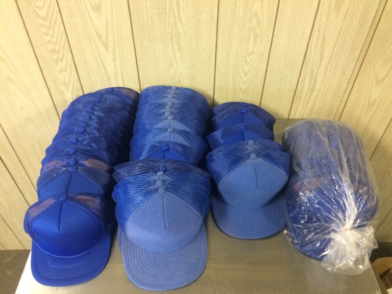 lot 25 image: BASEBALL STYLE HATS - BLUE
