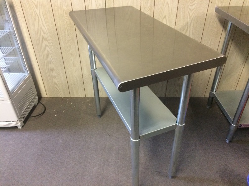 lot 10 image: STAINLESS STEEL SHELVING  TABLE
