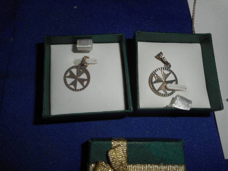 2 STERLING PEDDANTS AND 1 NECKLACE