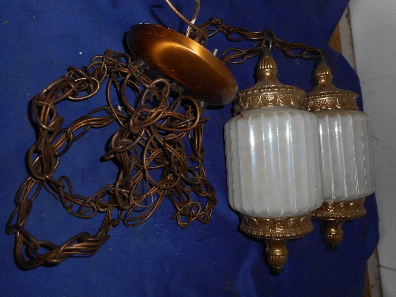 VINTAGE BRASS HANGING LAMPS