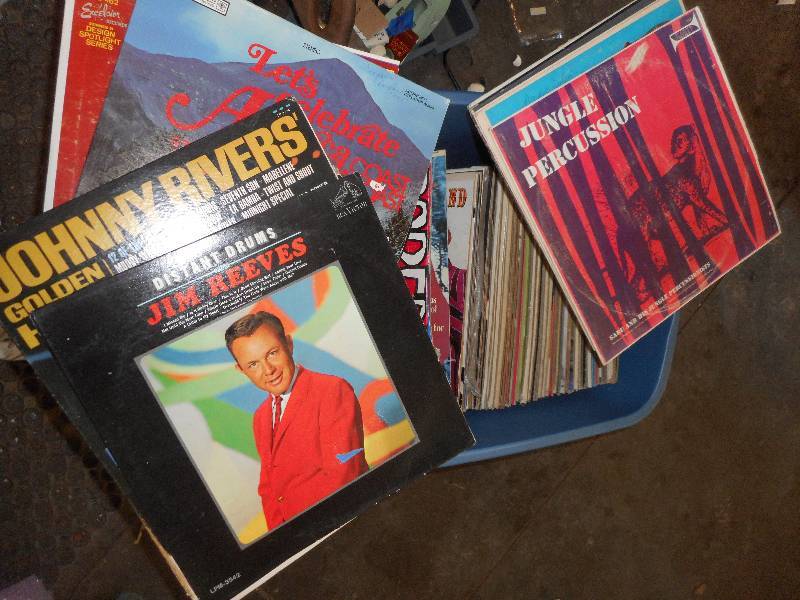 WHOLE BOX OF VINTAGE RECORDS