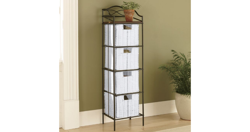 4-Drawer Organizer Storage Tower op...