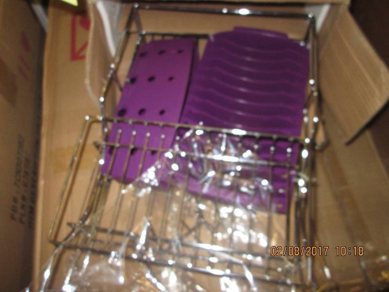 Purple Dish Rack, open box...