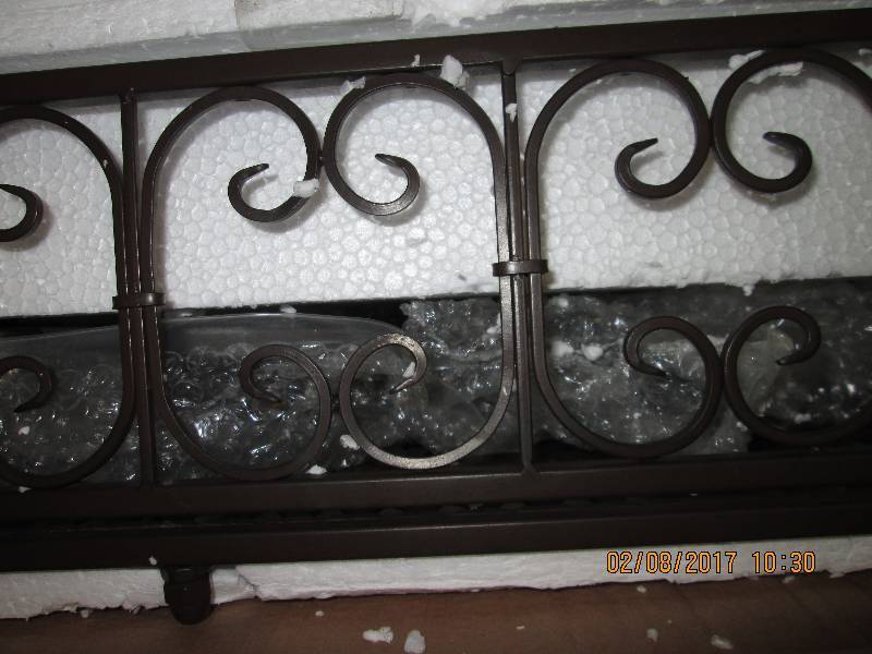 Iron Scroll Flower Cart open box Re...