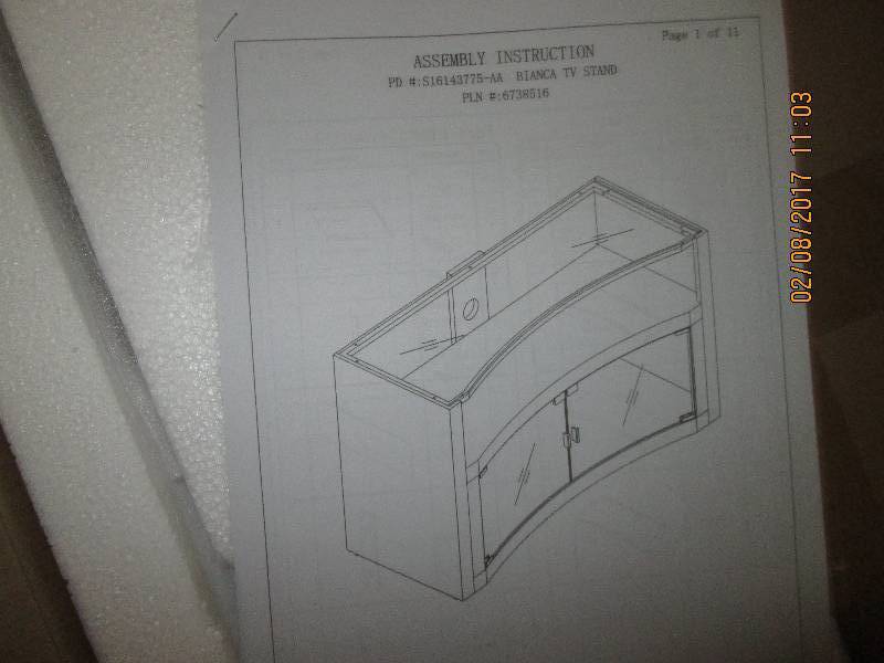 Bianca TV Stand open box Retail $22...