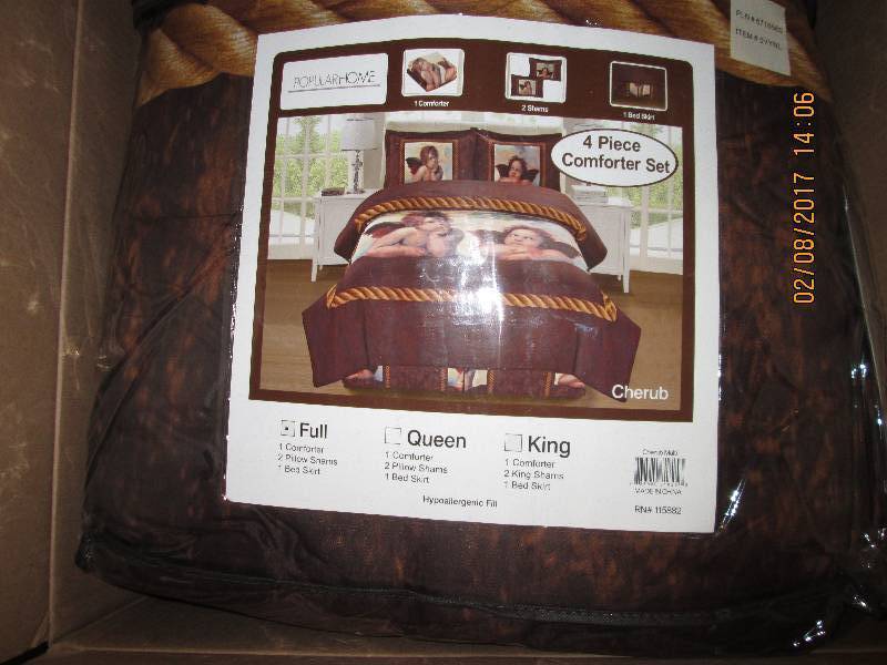 Cherub Comforter Set  Full, open bo...
