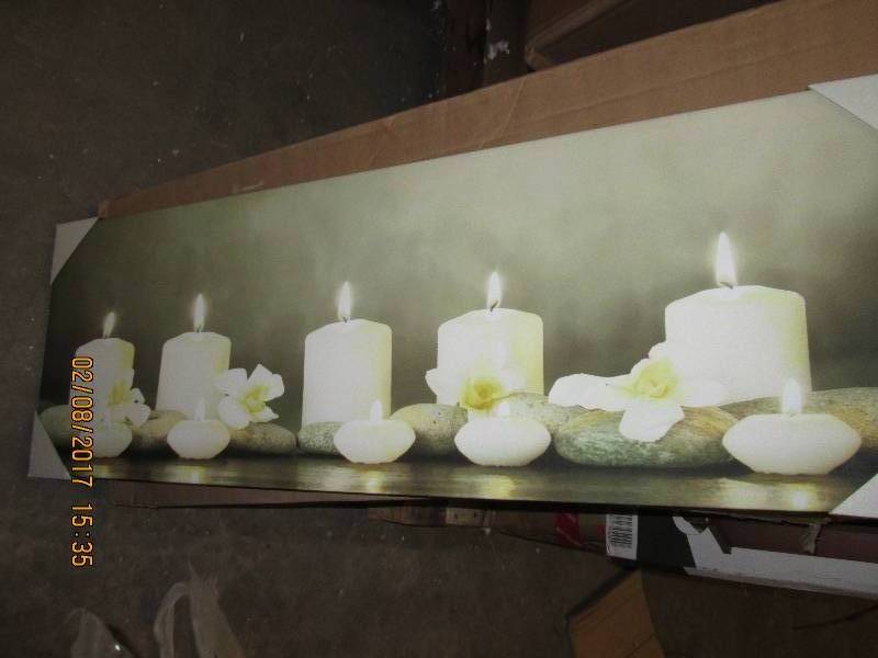 Candle Canvas Art with Light open b...
