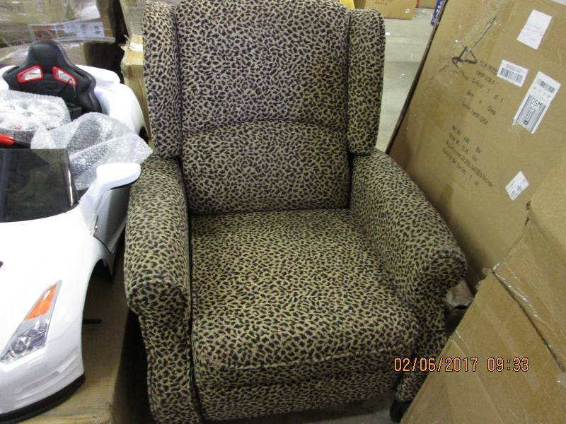 Leopard Wingback Recliner open box ...