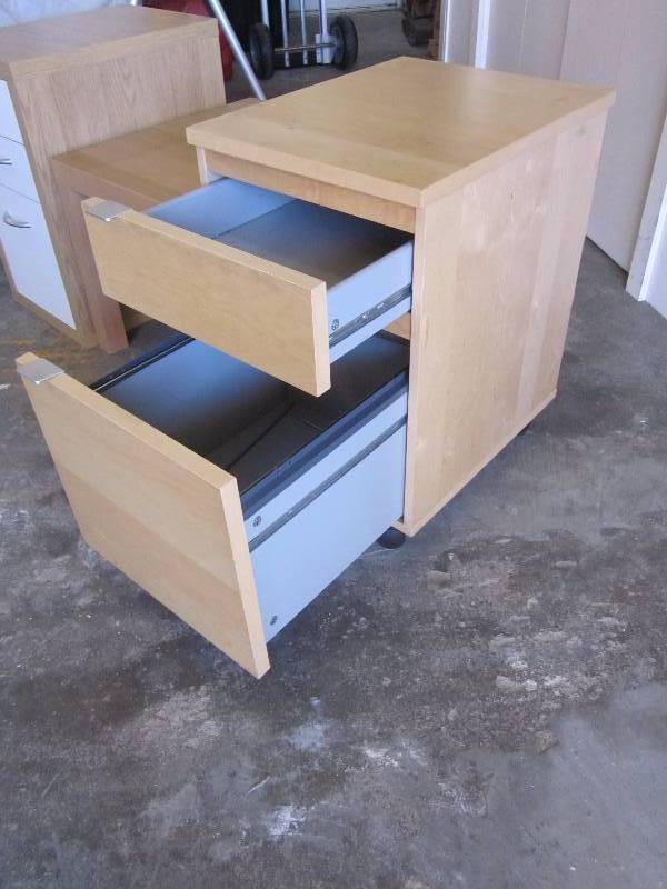 2 Small File Cabinets & Side Table