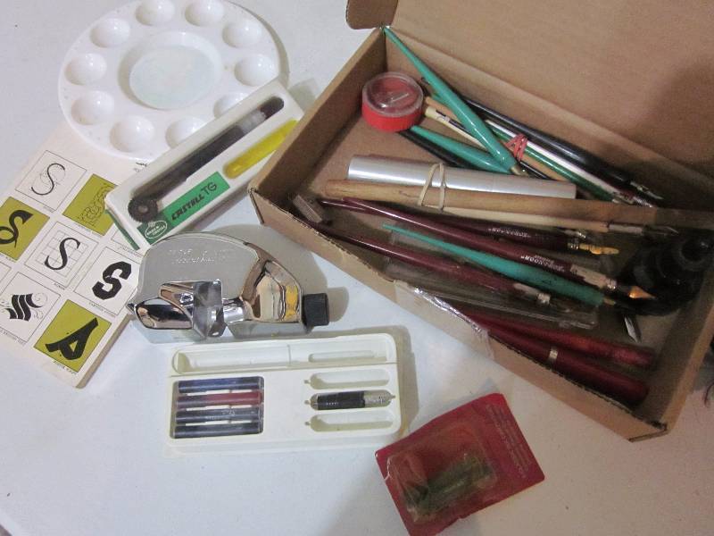 Calligraphy Supplies, Matte Cutter, & Aprons