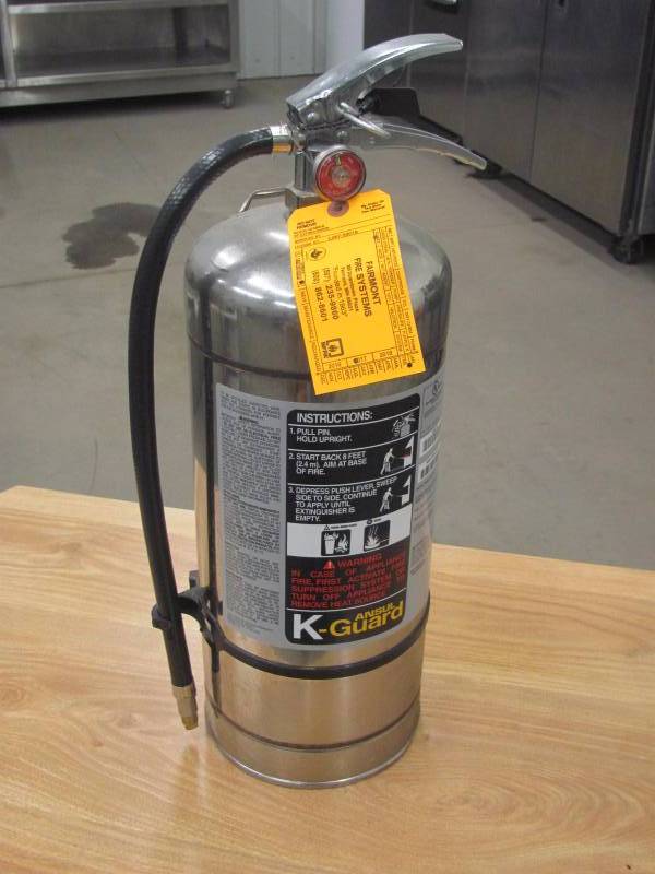 lot 27 image: ANSUL K-GUARD K01-2 1.6 Gallon Stainless Steel Hand Portable Fire Extinguisher