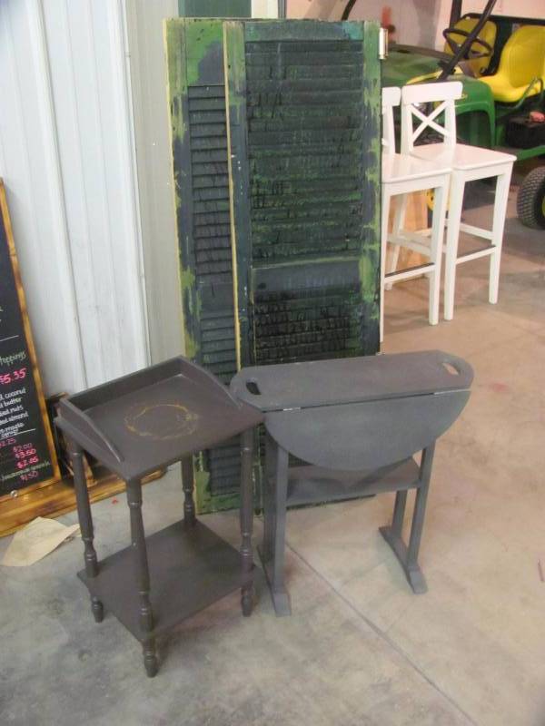 lot 126 image: Decorative Tables & Shutters Lot