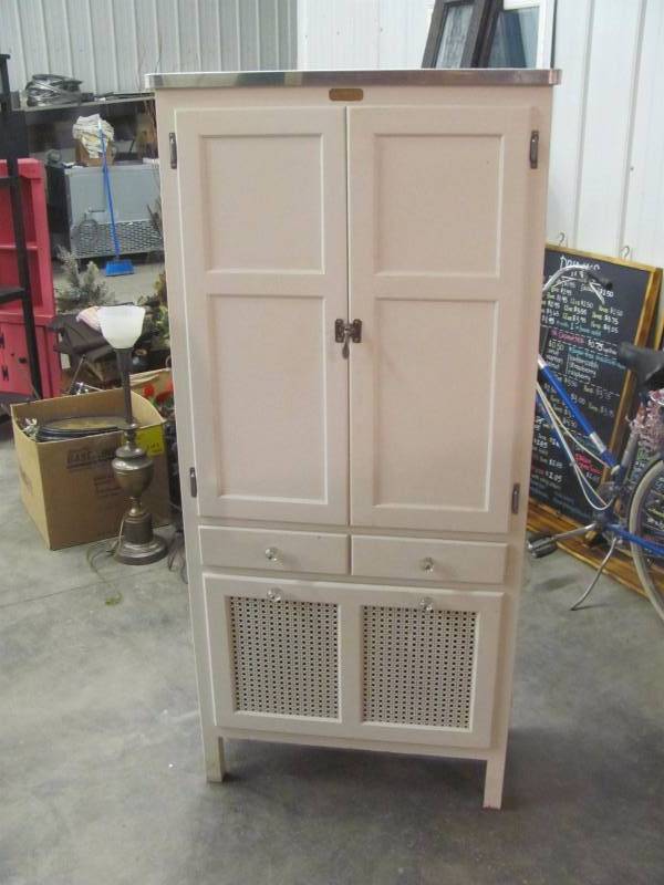 lot 128 image: Mini Hoosier Cabinet