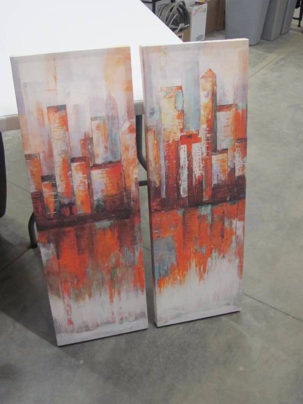 lot 136 image: Cityscape Water Paint Picture Set