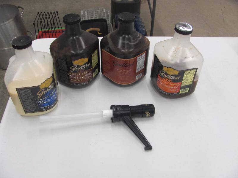 lot 174 image: Non Expired Coffee Syrups & Pump