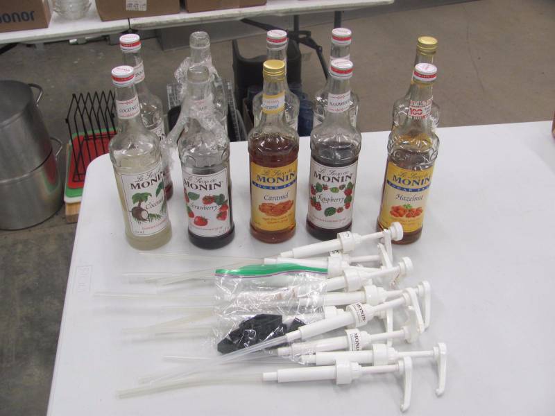 lot 175 image: Non Expired Flavored Syrups & Pumps