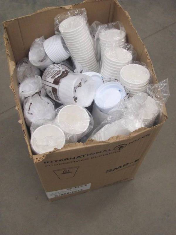 lot 184 image: Lot of Hot Coffee Cups & Lids