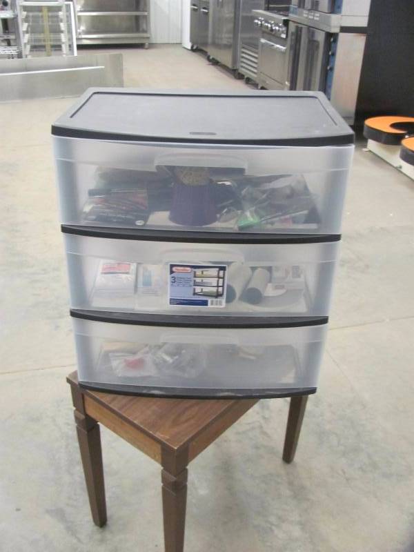 lot 225 image: Office Supplies and Storage Container