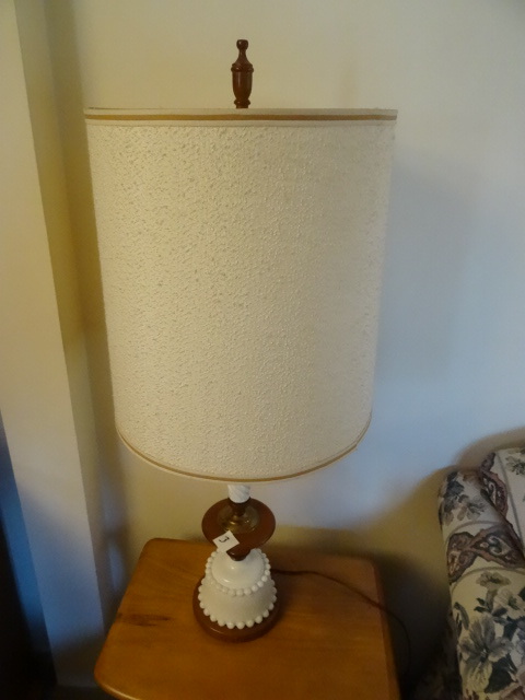 lot 3 image: Vintage 1955 lamp.  34 tall...
