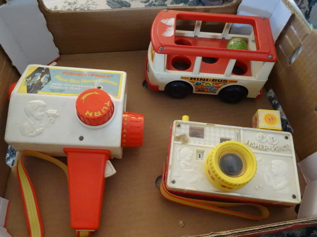 lot 9 image: Misc vintage fisher price toys. ...