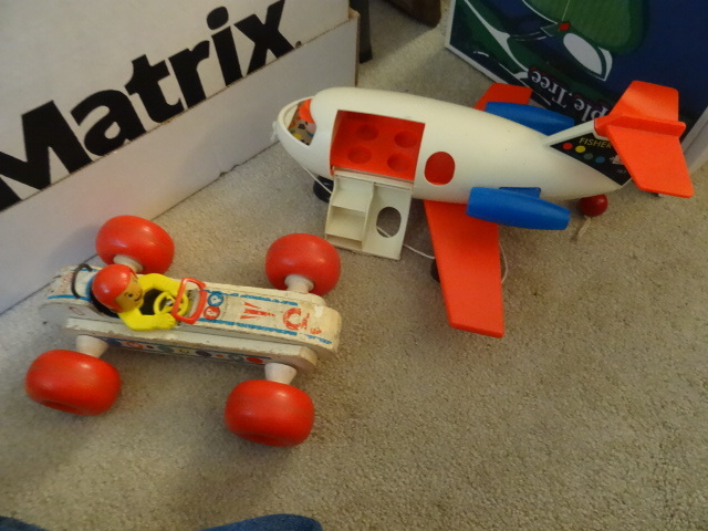 lot 22 image: 2 vintage Fisher Price toys and san...