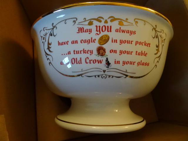 lot 25 image: Old crow punch bowl set. 10 glasses...