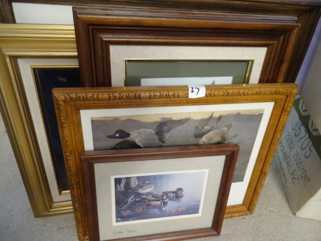 lot 27 image: Misc wildlife prints and frames....