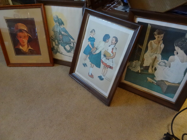 lot 28 image: 3 Norman Rockwell prints. Pierre Au...