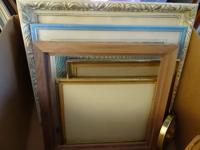 lot 30 image: 2 boxes misc picture frames...