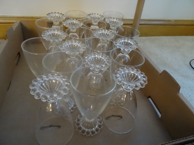 lot 54 image: 22 wine glasses or water glasses...