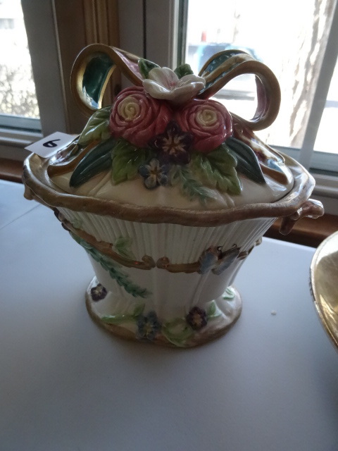 lot 63 image: Fitz and Floyd candy dish...