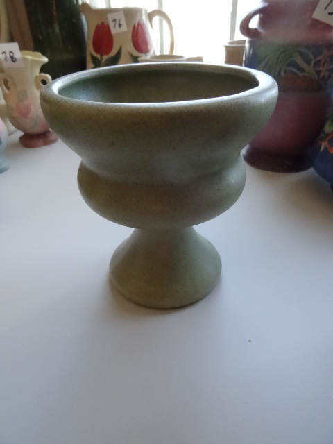 lot 77 image: Haeger, pale green, chalice...