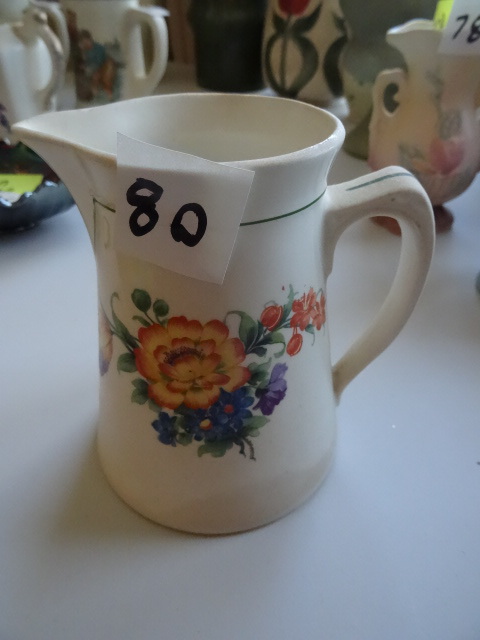 lot 80 image: Steubenville ivory pitcher. 226...