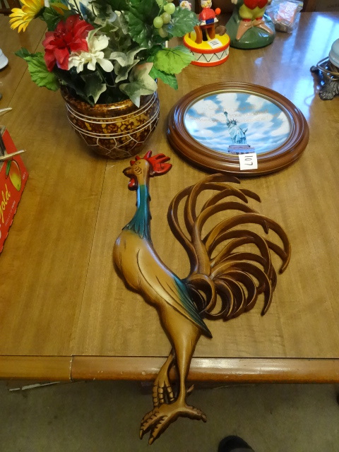 lot 107 image: Artificial  flower arrangement. Met...