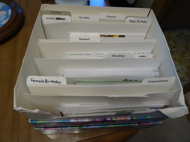 lot 108 image: Box of misc greeting cards...