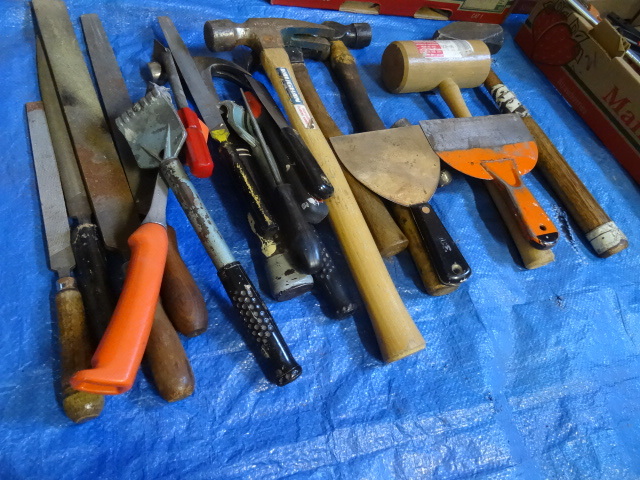 lot 154 image: Misc hammers, files, and scrapers...