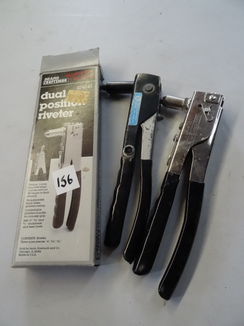lot 156 image: 2 hand held rivet guns...