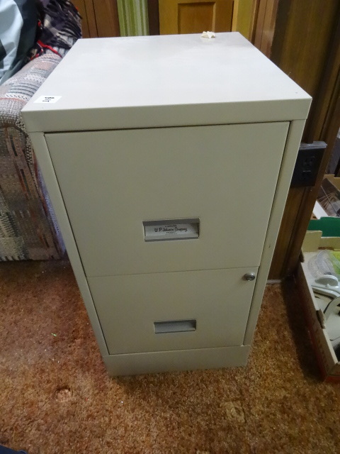 lot 218 image: 15 metal 2 drawer file cabinet. ...