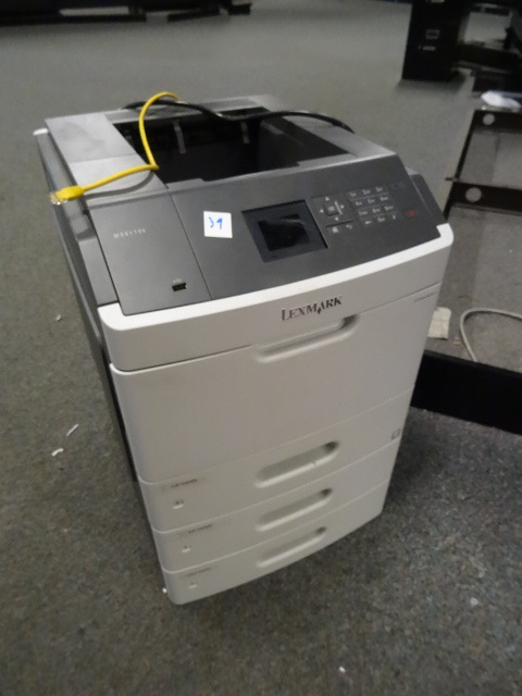 lot 39 image: Lexmark MS811DN laser printer with ...