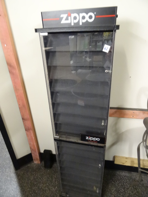 lot 62 image: Zippo double sided retail dsiplay c...