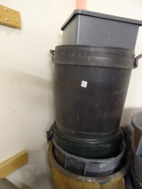 lot 63 image: 5 misc large garbage cans...