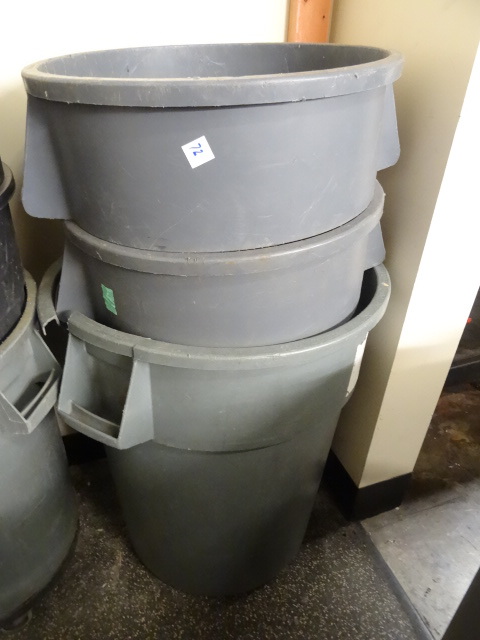 lot 72 image: 3 large garbage cans....