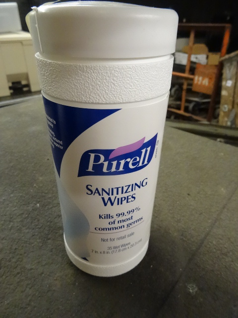 lot 94 image: Purell sanitizing wipes. 8 Containe...